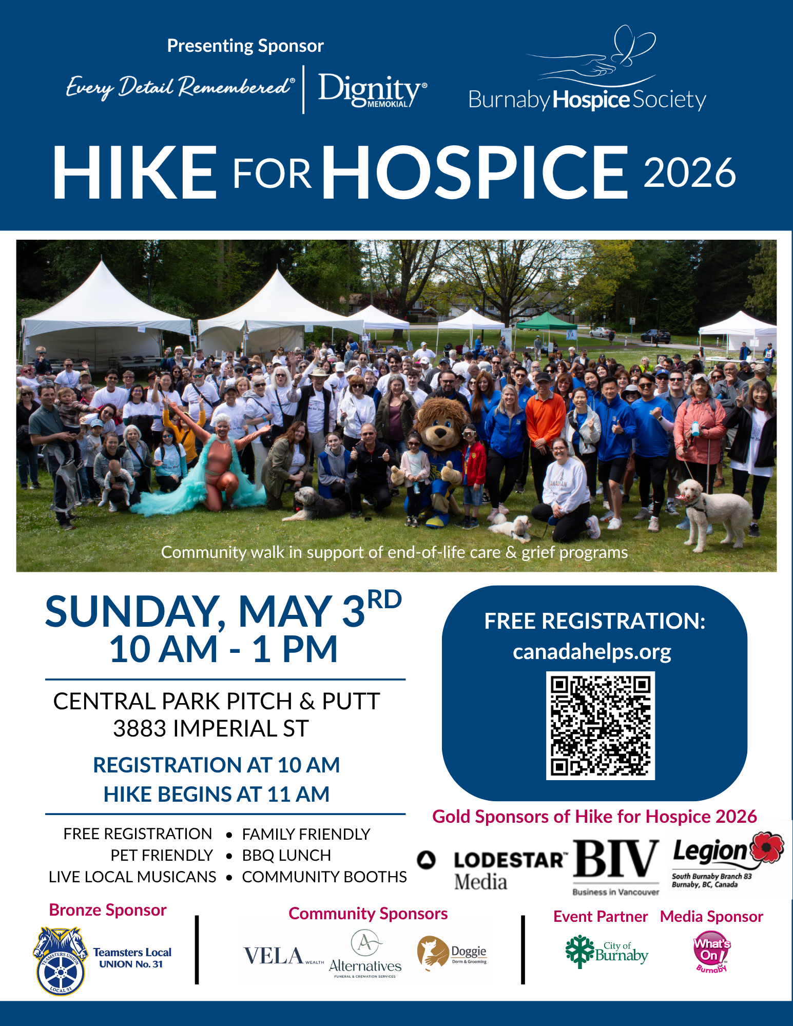 Burnaby Hospice Society - Hike For Hospice 2026 poster